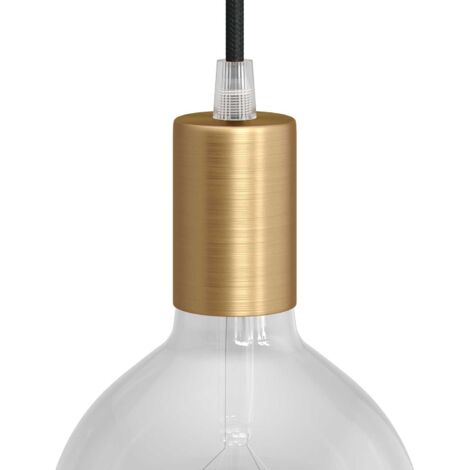Creative-cables italia e27 cylindrique bronze satinÉ mÉtal kit douille kbm4011ots