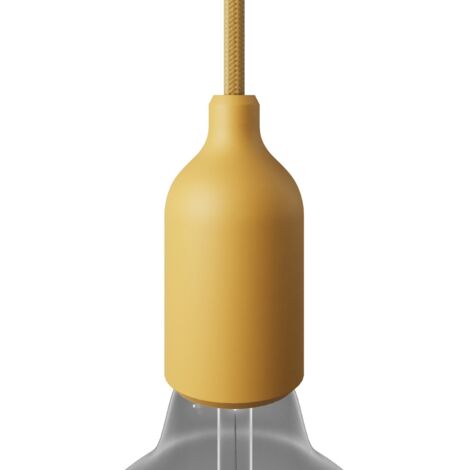 creative cables - Kit de douilles en silicone E27 avec serre-câble dissimulé - Mustard