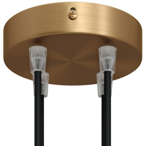 creative cables - Kit rosace métallique cylindrique à 4 trous - Conique, bronze satiné