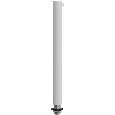 Pince cylindrique en métal longueur 15 cm complète avec tigre, écrou et rondelle - Blanc