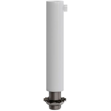 creative cables - Pince cylindrique en métal longueur 7 cm complète avec tige, écrou et rondelle - Blanc