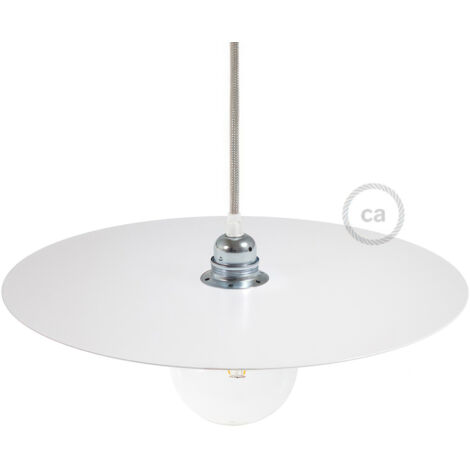 creative cables - Ellepì plaque en fer peint surdimensionnée pour lampes suspendues, diamètre 40 cm - Made in Italy (1/5)