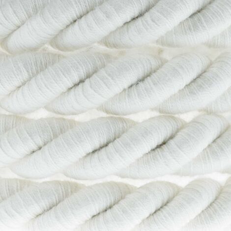 Corde XL, câble électrique 3x0,75. Revêtement en coton brut. Diamètre 16mm. (1/5)