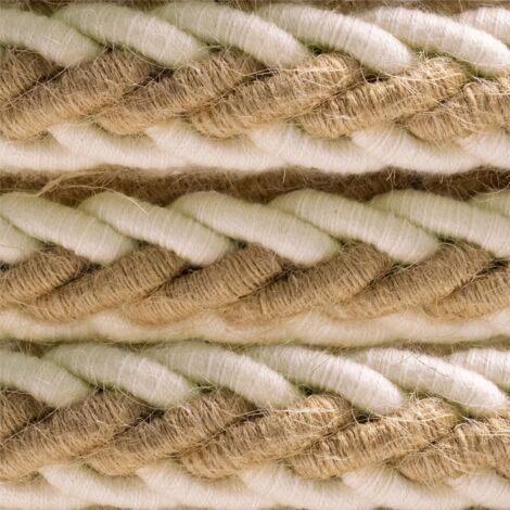 Creative-Cables Cordon 2XL Ø24 mm (1 m, Jute Beige + Cotton White CLS21) (1/5)