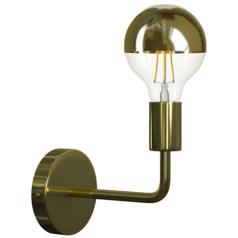 Fermaluce Metal, applique murale en métal avec extension courbe Sans ampoule - Laiton (1/3)