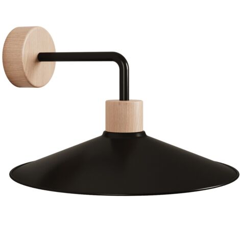 Applique en bois avec abat-jour Swing et extension courbe - Fermaluce Wood (1/3)