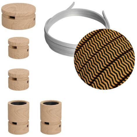 Filé Wiggle Kit - avec 3 m de câble caténaire et 5 éléments en bois pour l'intérieur (1/5)