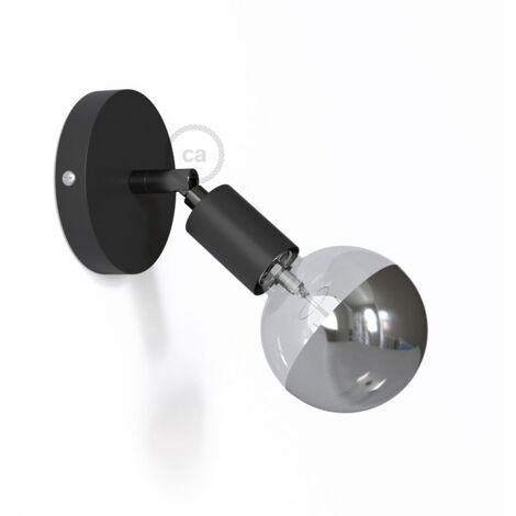 Fermaluce Métal 90°, applique murale ou au plafond, réglable Sans ampoule - Noir (1/5)