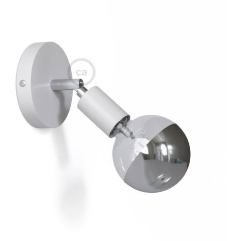Fermaluce Métal 90°, applique murale ou au plafond, réglable Sans ampoule - Blanc brillant (1/4)