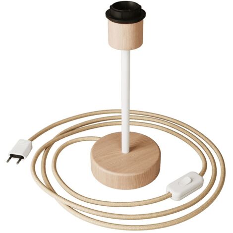 Lampe de table en bois avec emplacement pour abat-jour - Alzaluce Wood (1/4)