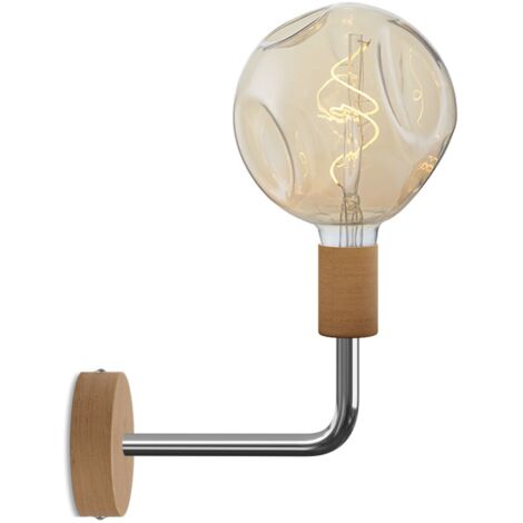 Lampe à abat-jour en bois Elle avec ampoule Bumped (1/4)