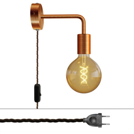 Lampe à abat-jour en métal avec extension incurvée (1/5)
