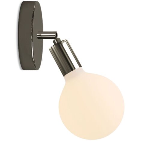 Lampe Snodo en métal avec ampoule Globo Porcelaine (1/4)