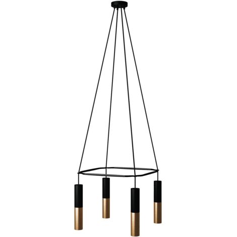Creative Cables - Suspension Cage à double tube - Culot E14 à 4 douilles (1/5)