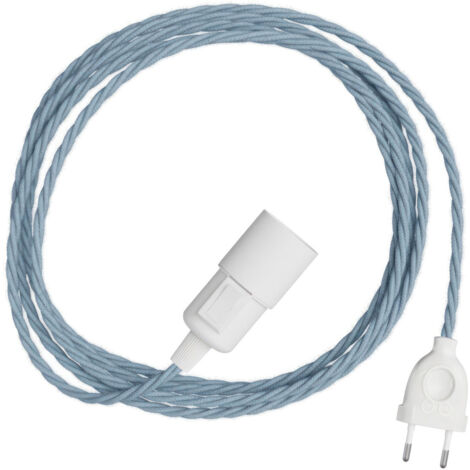 Creative Cables - Snake Twisted - Lampe à brancher avec câble en tissu tressé (1/3)