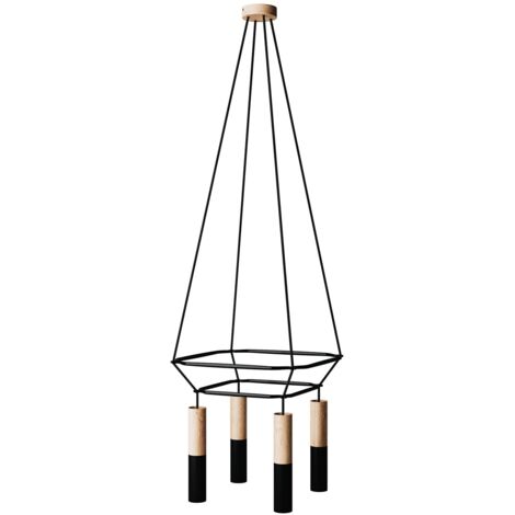 Creative Cables - Suspension à double cage à 4 lumières avec tube E14 (1/5)