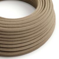 Câble en tissu coloré Bark et Beige ZigZag - The Original Creative Cables, pour lampes et lustres - RD73 - 50 mètres