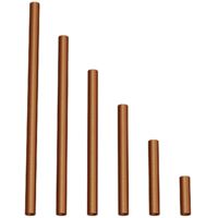 Creative-Cables Rallonge métallique de 25 cm de long - (cuivre satiné, diamètre extérieur 13 mm, diamètre intérieur 9 mm) - Pour lampes suspendues ou de table - Avec filetage M10x5