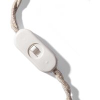 Creative-Cables Interrupteur coupe-câble unipolaire à curseur – (Blanc, 55x24x15 mm) – Design Achille Castiglioni – Pour câbles 2 x 0,75 mm²