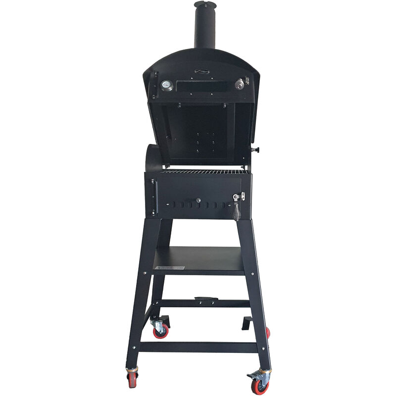 VEVOR Four a Pizza Exterieur Acier Inoxydable Portable 30,48cm Four a Pizza  Barbecue Maximale 500℃ avec Gant à la Cuisson de Pizza Steak Saucisse