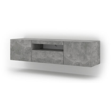 Supporto TV AURA 150 cm, sospeso o in piedi, in calcestruzzo (1/5)