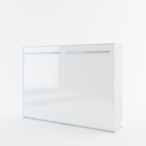Letto a scomparsa Lenart Concept Pro CP04 140x200 orizzontale bianco lucido