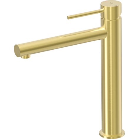 Essebagno Luisa mezclador de lavabo alto oro cepillado