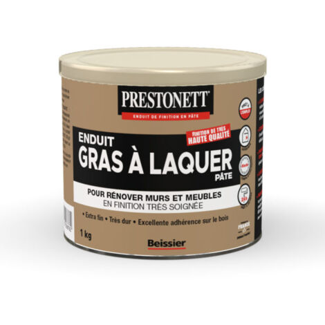 Prestonett – Enduit en pâte 1 kg pour rénovation murs et meubles – Excellente adhérence sur bois – Densité 1,9 – Prêt à l’emploi