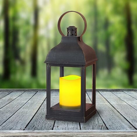 acceptere fremstille tilskadekomne Lanternes décoratives avec bougies sans flamme avec minuterie Lanterne  intérieure/extérieure avec suspension BF