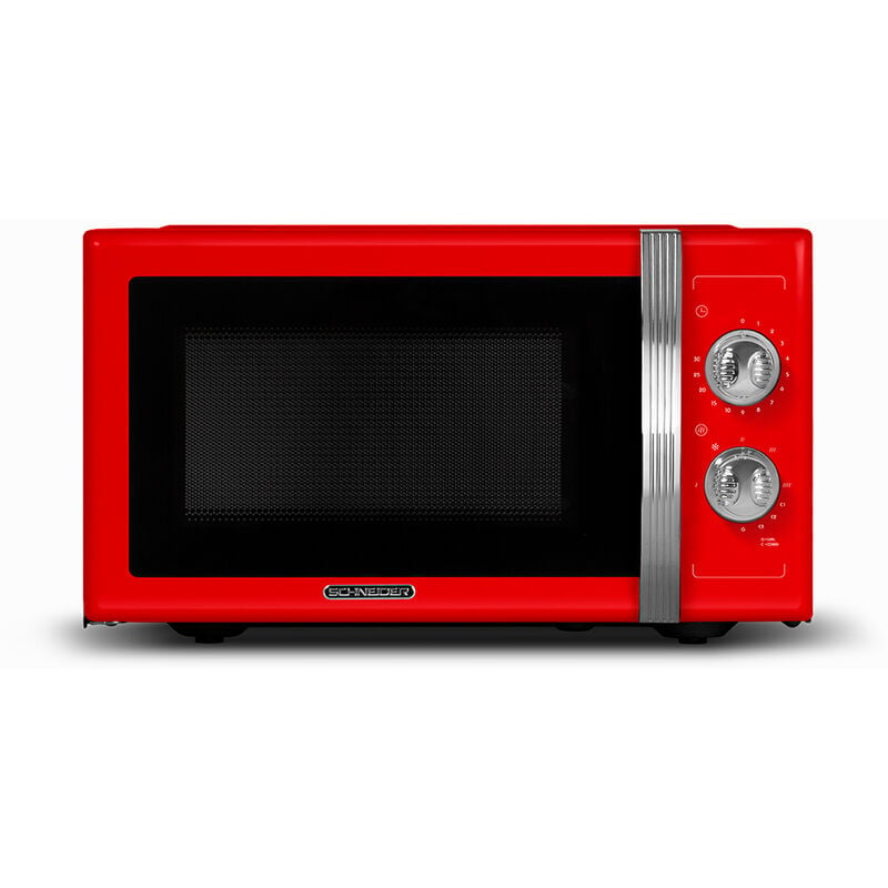 Schneider Smw23vmr Microondas con grill 23l 800w vintage rojo 23 800 6 niveles de 27 smw23vm