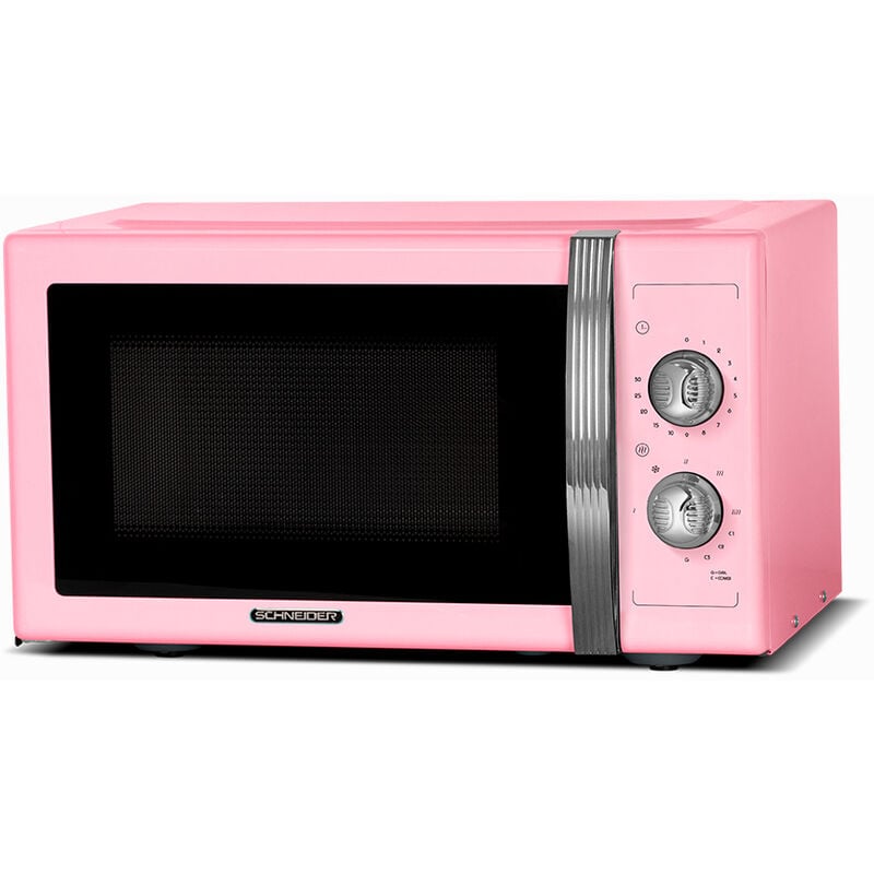 Schneider Smw23vmp Microondas con grill 23l 800w vintage rosa 23 800 6 niveles de 27 smw23vm