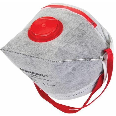 Masque FFP3 anti poussières fines avec soupape mieux que FFP2 pliable EN 149 avec Valve d'expiration - Protection contre les poussières, fibres et brouillards aqueux non-toxiques