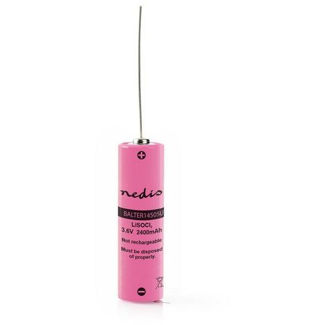 NEDIS Pile au Lithium Chlorure de Thionyle ER14505 3,6 V 2400 mAh