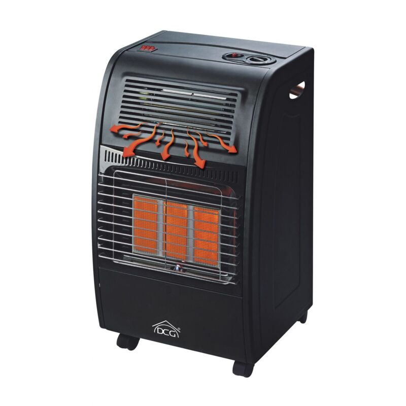 DCG Eltronic GH09 stufa Libera installazione GPL, Gas naturale Nero