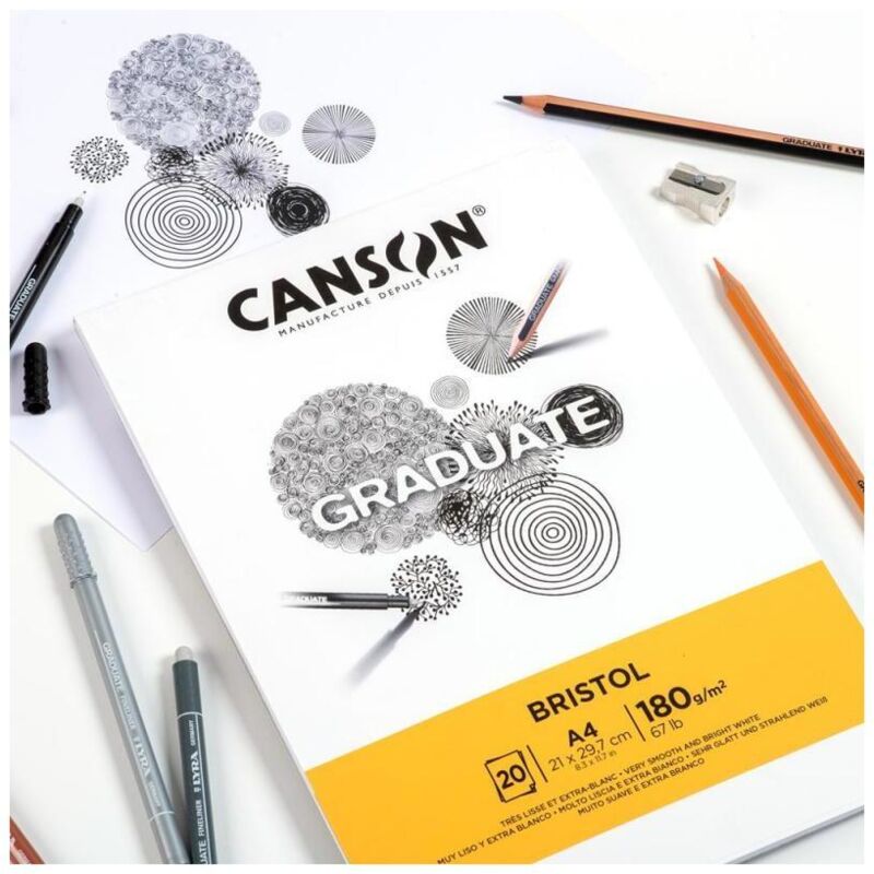 Blocco Di Carta Canson Graduate – Fogli Grigi Per Schizzi, Disegno, Acquerello – 220 G/m² Senza Acido - 3
