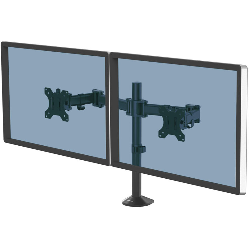 Supporto Ergonomico Kensington Per Doppio Monitor Fino A 27" – Regolabile E Con Base Appesantita