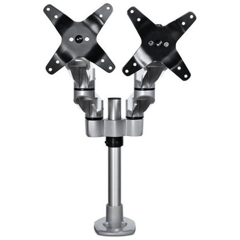 WESTREE Supporto Doppio Monitor Con 2 Cassetti - Extra Large, Per 2 Schermi, Laptop E Stampante, 45 Kg Di Portata
