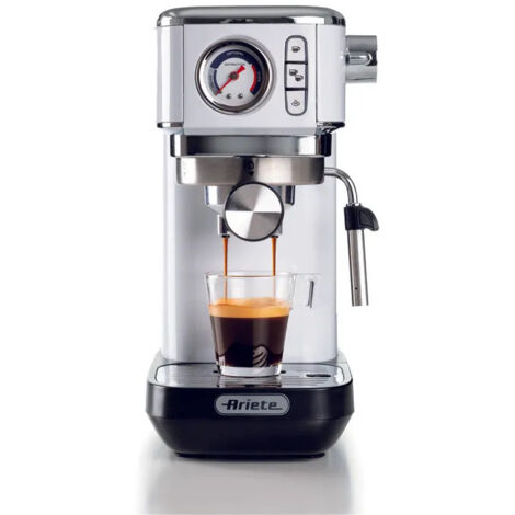 Ariete 1381 Macchina da Caffè Manuale Cialde ESE e Polvere 1300W 15 Bar Bianco