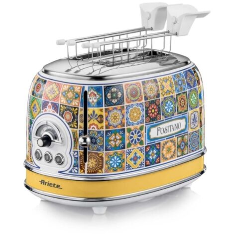 Ariete Positano 155 Tostapane 2 Fette 815W 6 Livelli di Doratura Multicolore