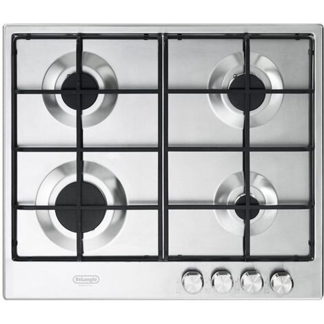 De'Longhi Piano Cottura Gas 4 Fornelli da Incasso 60 cm Acciaio Inox SLF 4R60 LX Lite