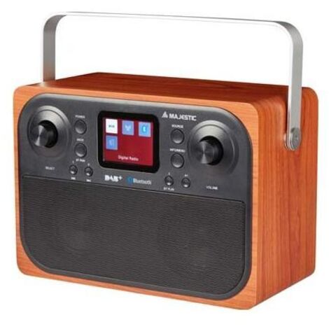 New Majestic RT-197 DAB Orologio Digitale Nero, Legno (1/2)