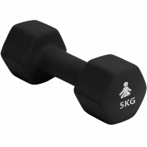 FITPADDY Manubrio 5 kg Esagonale in Neoprene Anti-rotolamento per Fitness