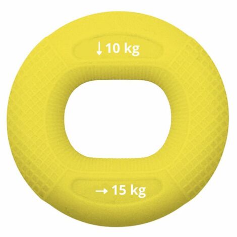 FITPADDY Anello Rafforzamento Mano 10-15 kg Giallo Silicone per Fitness (1/3)