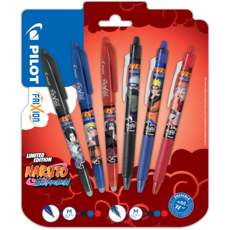 Pilot FriXion Fineliner Pennarelli Cancellabili - Punta Fine 1,3 Mm, Inchiostro Nero, Confezione Da 3 Con Gommino Sul Cappuccio - 3