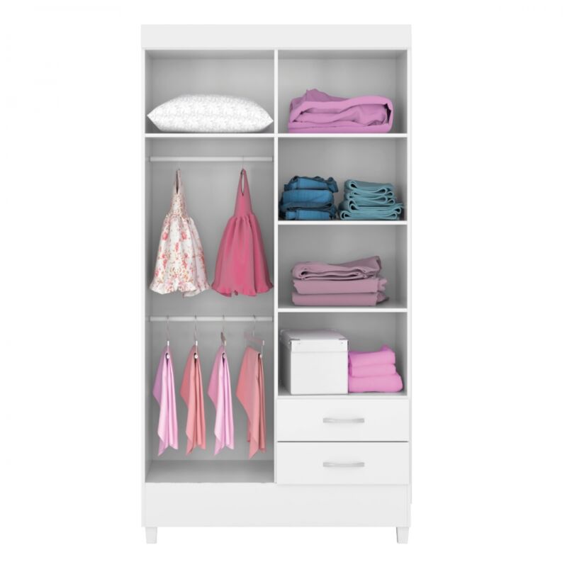 ARMOIRE DRESSING JUVENILE GABI - Blanc 4