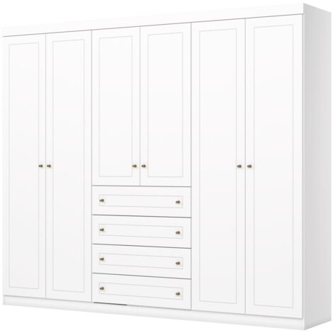 Armoire dressing 6 portes TILIUM – MDF haute résistance 15mm – Dimensions 262x54x230,5cm – Élégance contemporaine