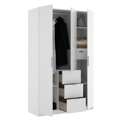ARMOIRE 3 PORTES 3 GRANDS TIROIRS ELEVEN