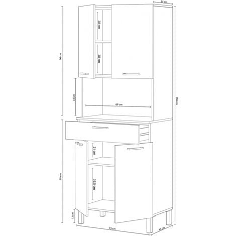 ARMOIRE VERTICALE DE CUISINE RADON