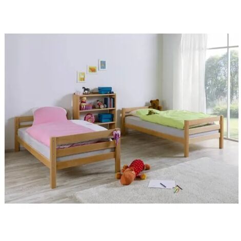 LIT SUPERPOSE EN L TIRRENO - Naturelle - 90 x 200 - Avec toboggan naturell (1/2)