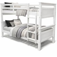 Lit Superposé en Bois Titan Vicawu - Blanc - 90 x 190